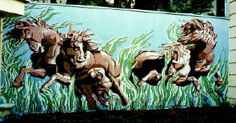 fresque cours d'immeuble paris