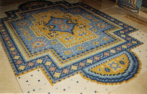 tapis bleu